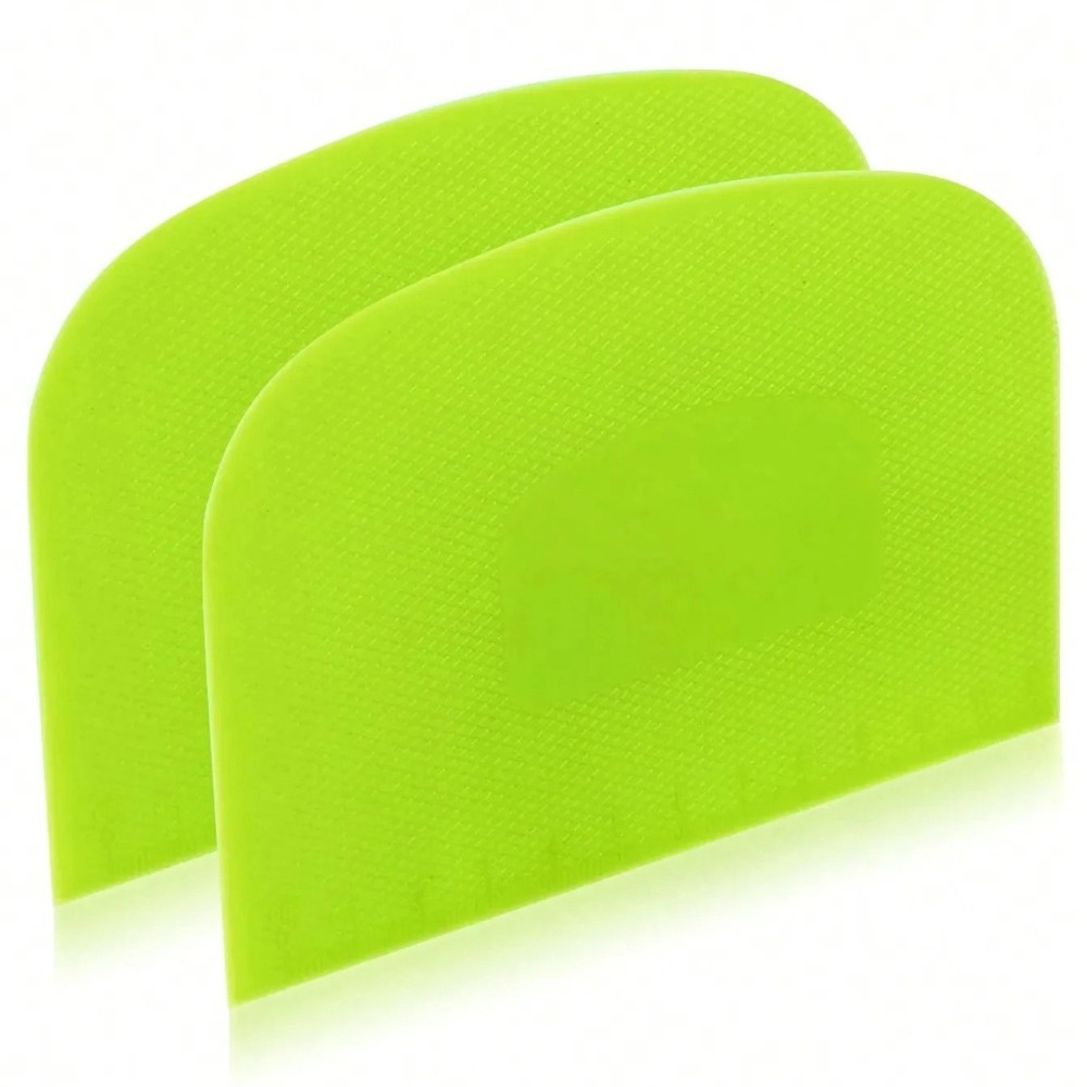 Bench Scraper Dough - 2 Raspadores de Masa Flexibles, Cortador