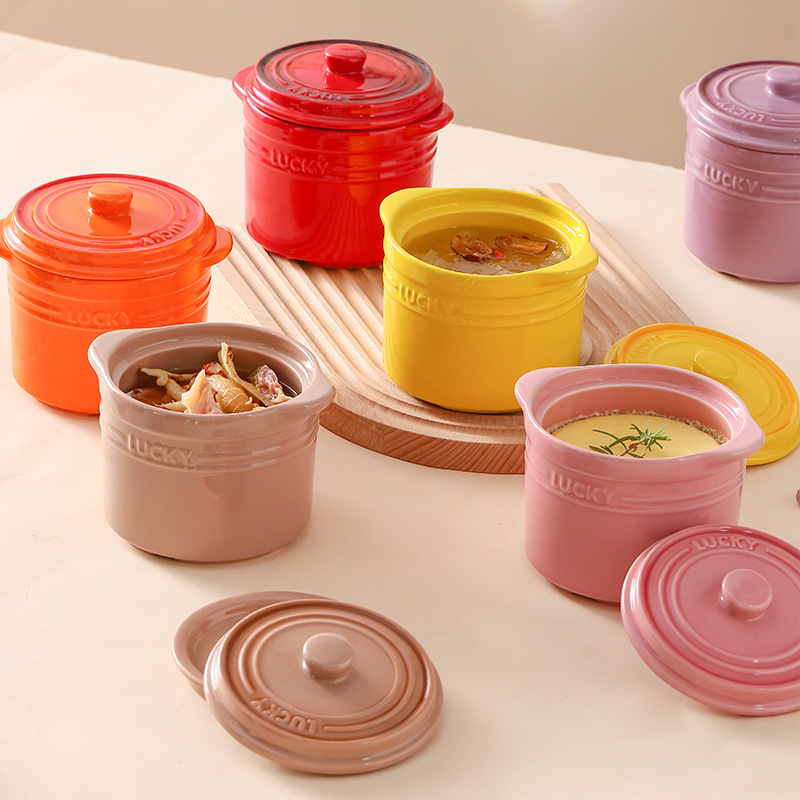 Cuenco de cerámica de doble ta - Kitchen Baking Bowls reseña y precio