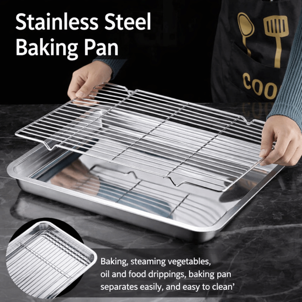 Bandeja de horno cuadrada port - Kitchen Baking Tray Rack reseña y precio