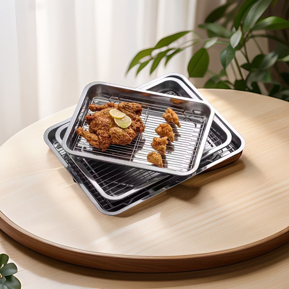 Bandeja de horno cuadrada port - Kitchen Baking Tray Rack reseña y precio