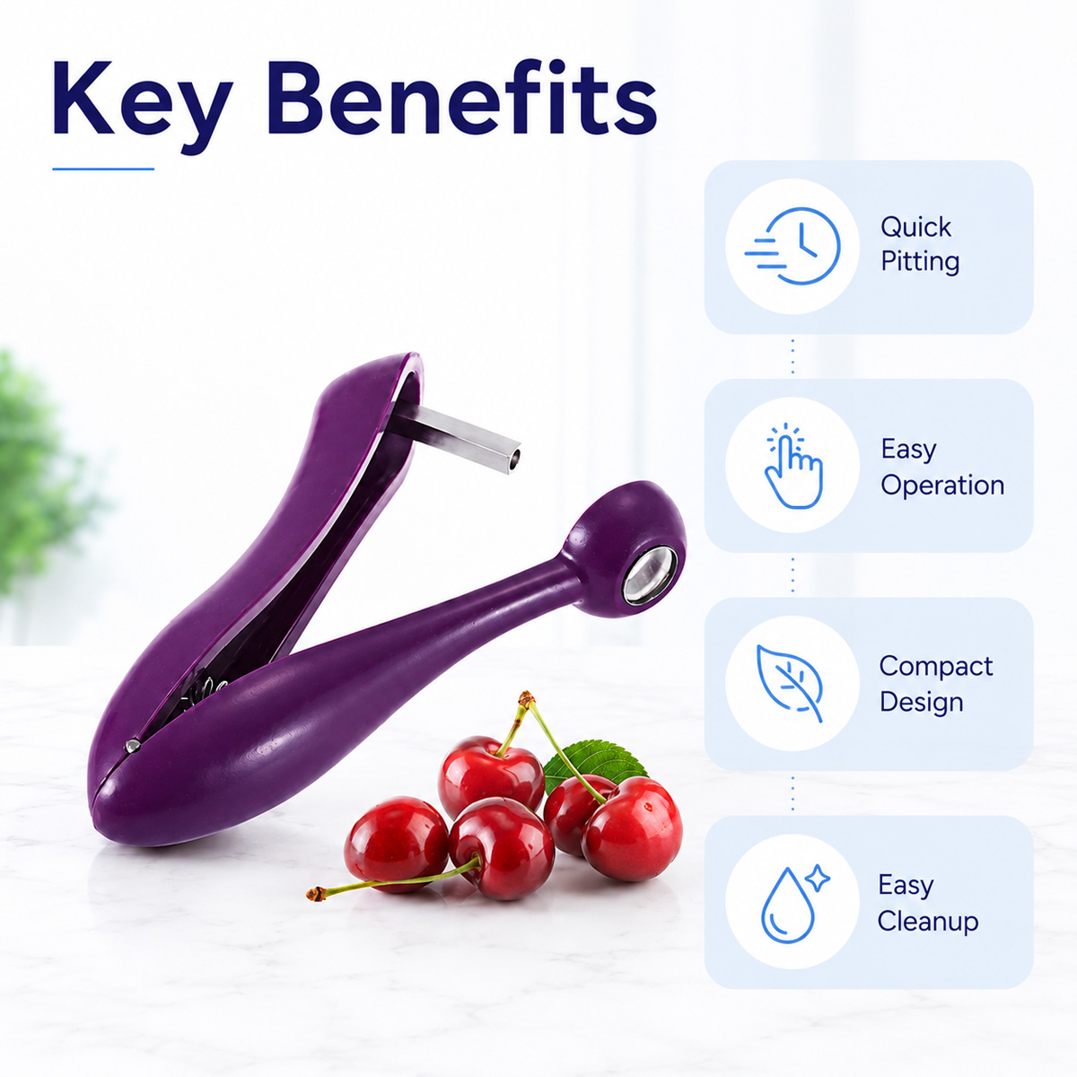 Descorazonador de cerezas y ac - Kitchen Baking Tools reseña y precio
