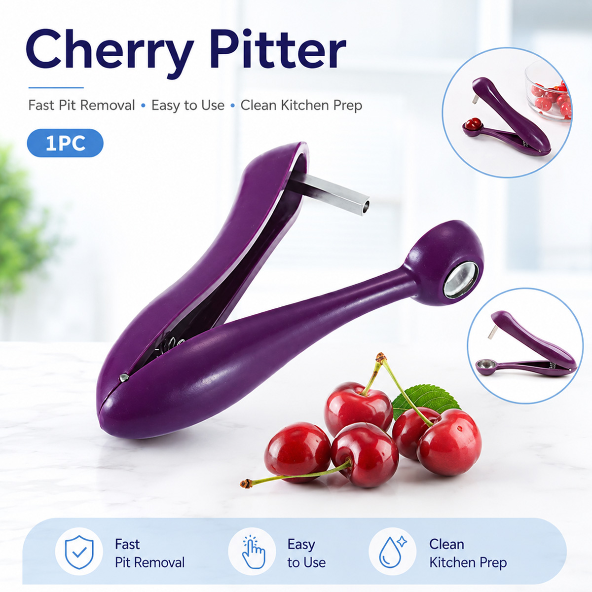 Descorazonador de cerezas y ac - Kitchen Baking Tools reseña y precio