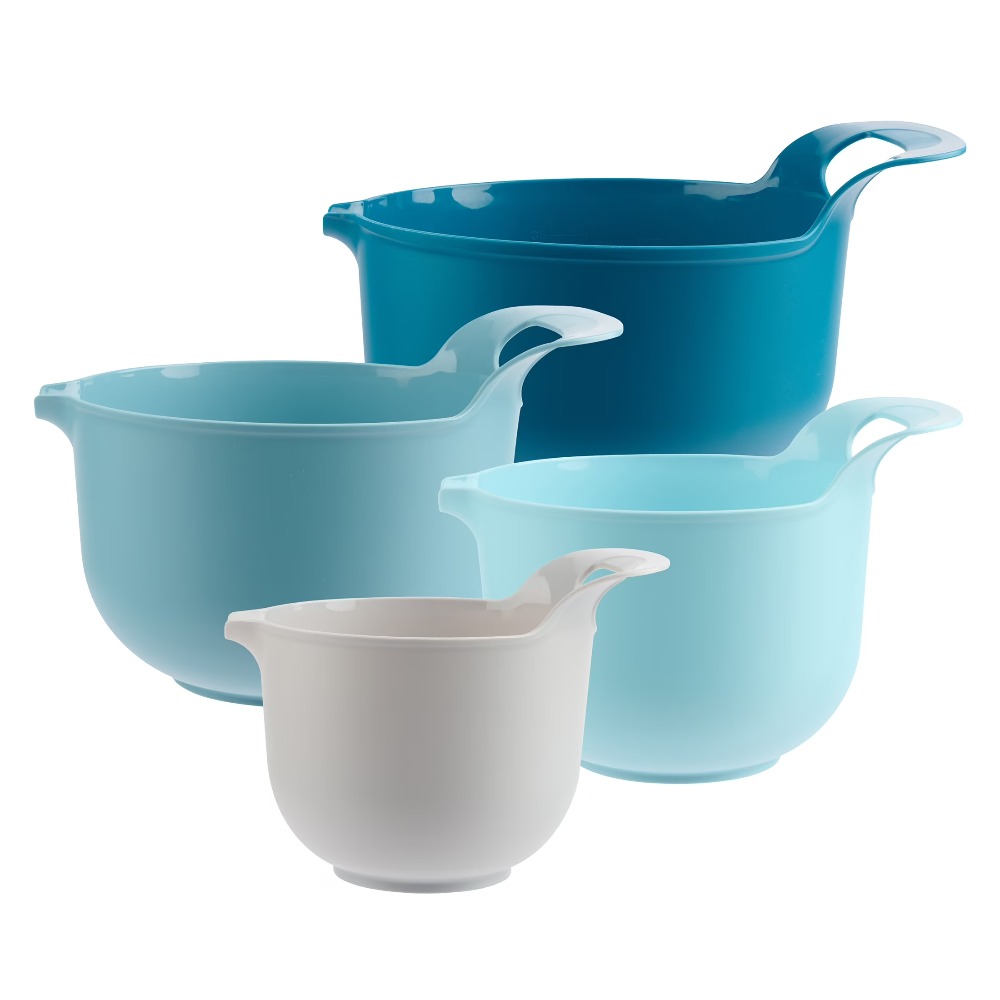 Juego de 4 tazones de plástico - Kitchen Baking Bowls reseña y precio