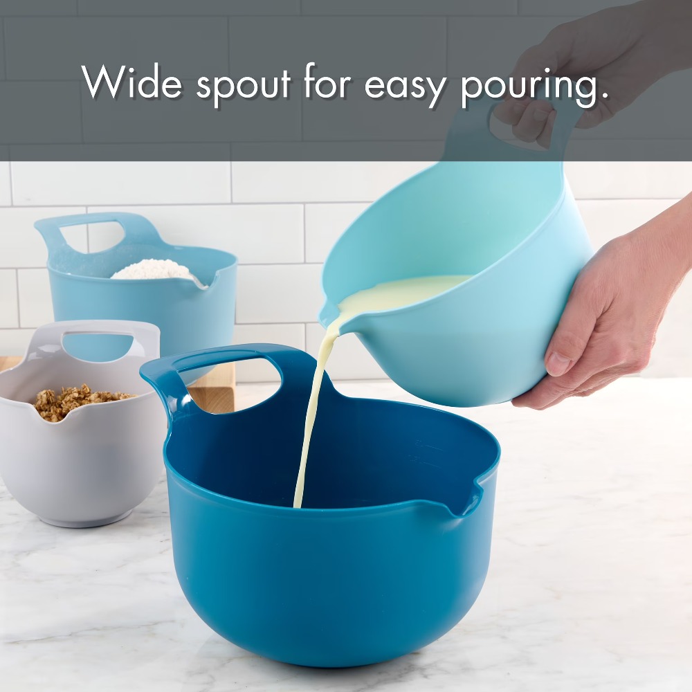 Juego de 4 tazones de plástico - Kitchen Baking Bowls reseña y precio