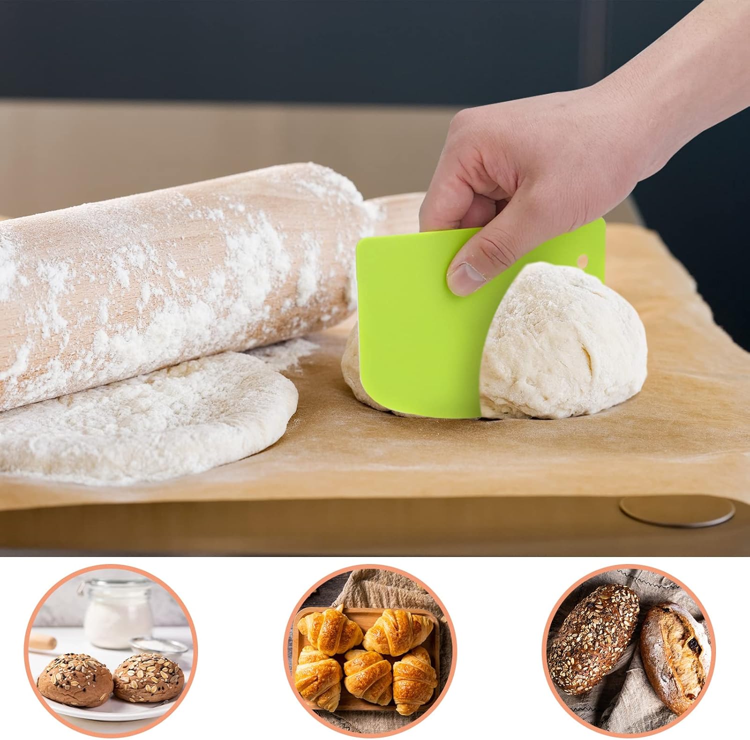 Rascador de masa, cortador de  - Bench Scraper Dough reseña y precio