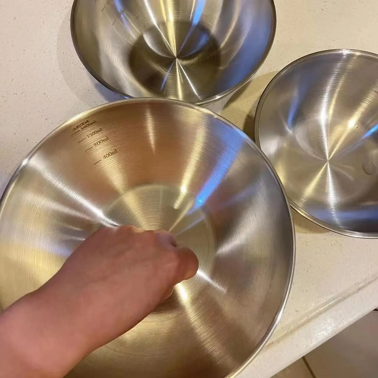 Juego de 3 Tazones de Acero In - Kitchen Baking Bowls reseña y precio