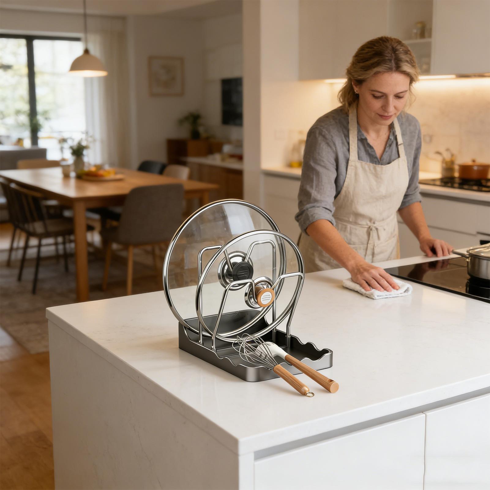 Soporte de tapa de olla, sopor - Kitchen Baking Tray Rack reseña y precio